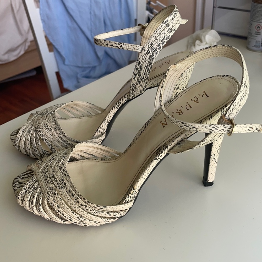Lauren Ralph Lauren Katarina Snakeskin Heels